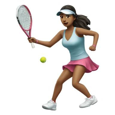 jasmine paolini while playing tennis  sticker