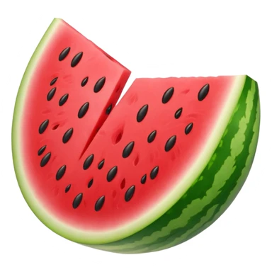 Watermelon slice with star-shaped seeds. sticker