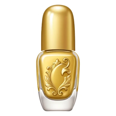 gold rococo wine inflatable puffy nail polish sticker