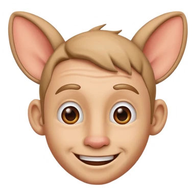 man with funny ears sticker