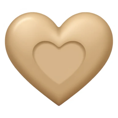 Beige heart emoji sticker