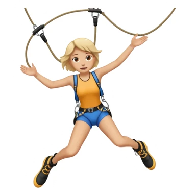 bungee jumping face with earrings sticker