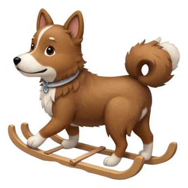 dog with Sled  sticker