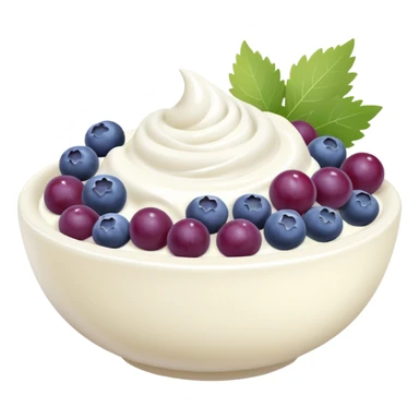 yoghurt bowl with grapes and blueberries sticker