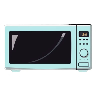 a microwave, cartoonish sticker style sticker