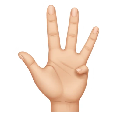 Yvl hand sign only 3 fingers up including thunb sticker