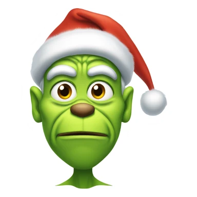 Grinch father with Santa hat sticker