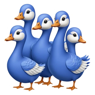 Blue geese sticker