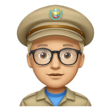 SEÑOR BLANCO CON GAFAS Y GORRA sticker