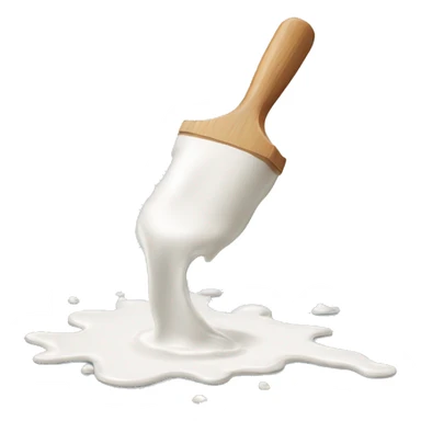 White glue spilled sticker