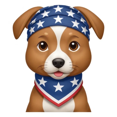 Patriotic dog sticker