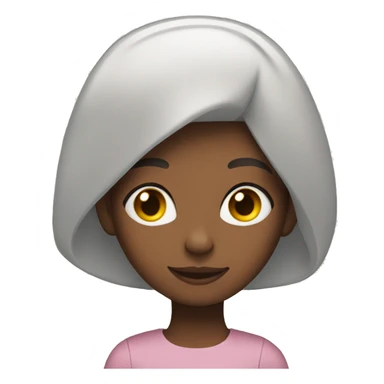 Girl with cat on her head sticker