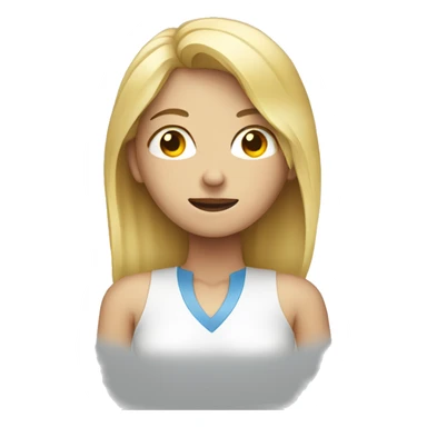 Blonde woman with back pain sticker