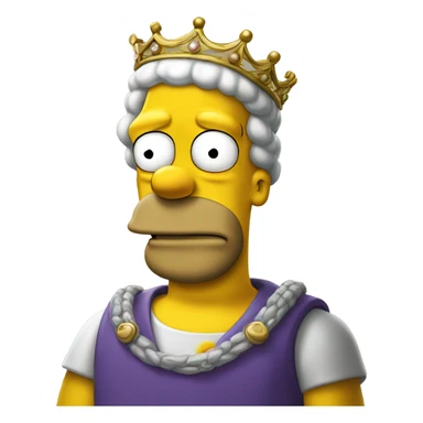 Homer Simpson with a crown sticker