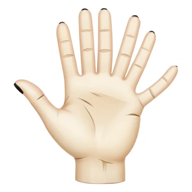 like hand showing okay made of white birch with black marks sticker