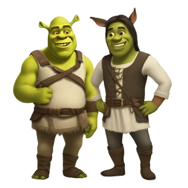 shrek and donkey sticker