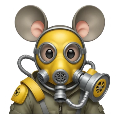 mouse with gas masks sticker