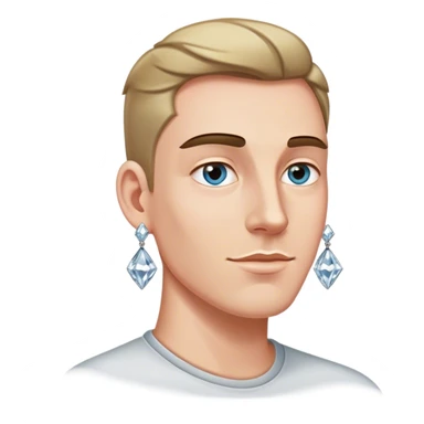 White guy 2 big ￼ diamond earrings  sticker