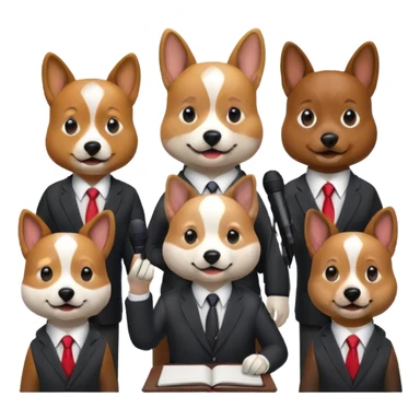 dogs that doing interviews and meeting minutes all the time sticker