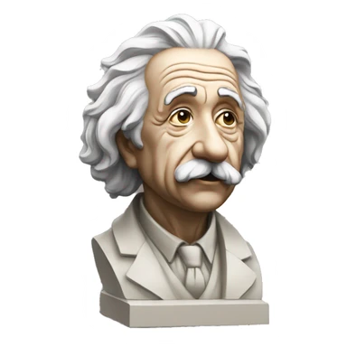 philosopher statue as albert einstein sticker