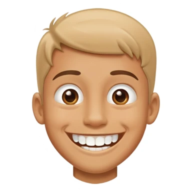 happy solo boy with smile missing bottom tooth sticker