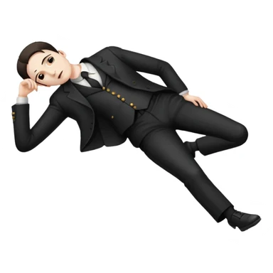 dead man full body with blazzer on floor sticker