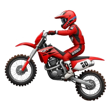 Motocross чёрный с красным sticker