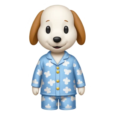 Snoopy in pajamas  sticker