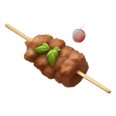 a skewer of lamb kebab sticker