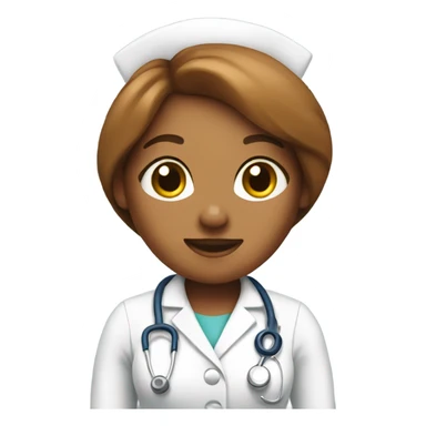 Female nurse with weenie dog  sticker