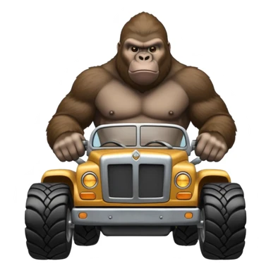 Silverback gorilla driving semi sticker