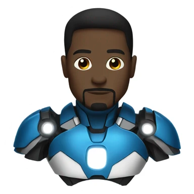 Black and blue Ironman  sticker