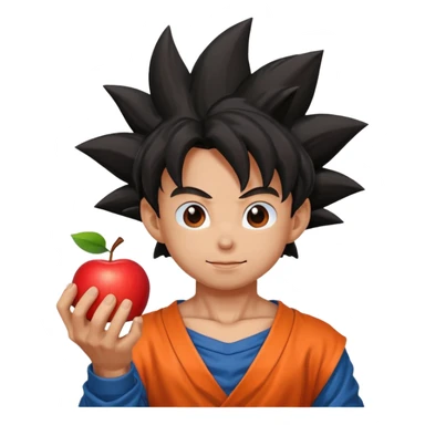 combine a fruit and goku sticker