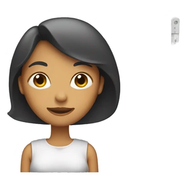 Woman with a ruler sticker