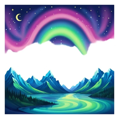 something that represents the aurora borealis sticker