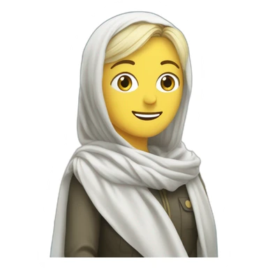 Marine LePen avec un voile musulman sticker