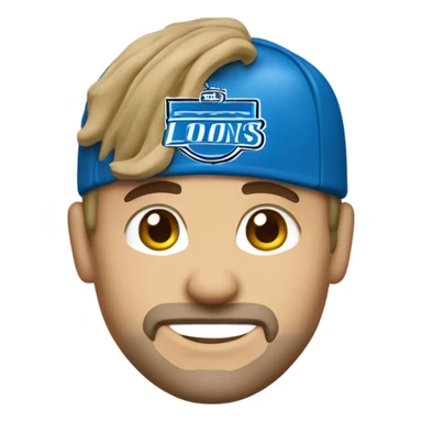 Caucasian Detroit Lions Fan sticker