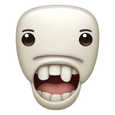 dientes mordiendo el dedo índice  sticker