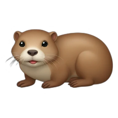 Loutre sur un cochon d’Inde  sticker
