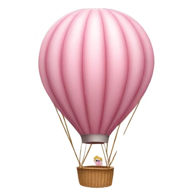 pastel pink hot air balloon  sticker