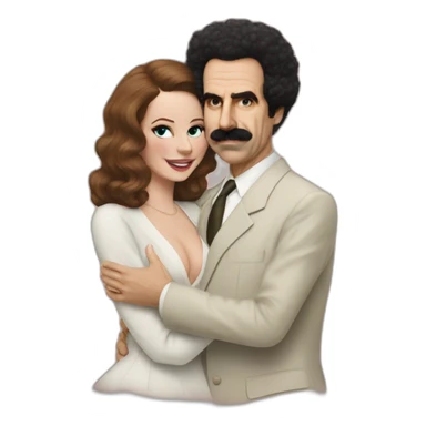 borat hugs lana del ray sticker