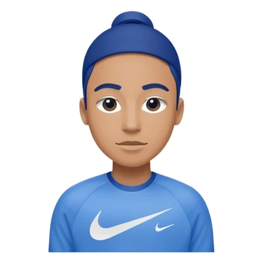 Somebody with a Nike with a blue Nike tech sticker