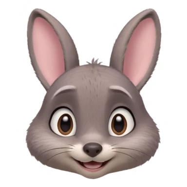 Judy Hopps (gray rabbit, without cap) from the Zootopia Disney movie sticker