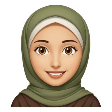 Tête jolie femme emoji arabe Réal sticker