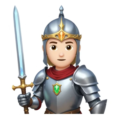 Battle mage: a knight in armor wielding both sword and magic sticker