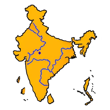 India map with saffron colour ( akhand Bharat ) with proper state sticker