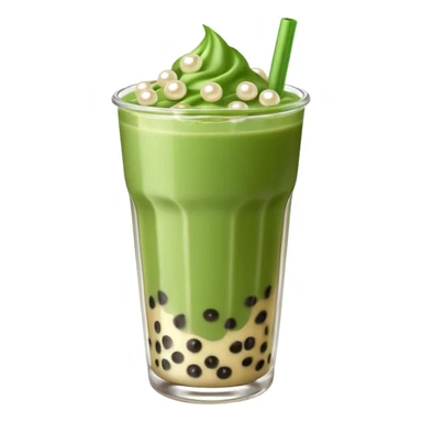 boba matcha milk tea sticker