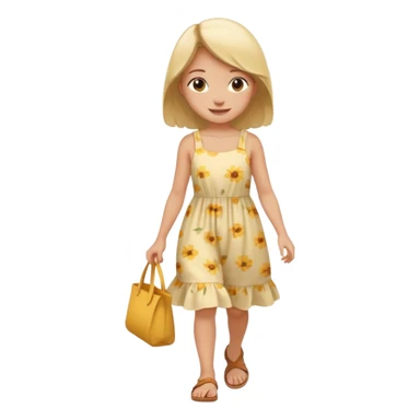 Dame un emoji de una chica caminando cuerpo completo sticker
