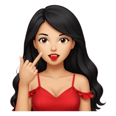Chica mordiendose el dedo índice sexi sticker