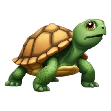 tortue sur renard sticker